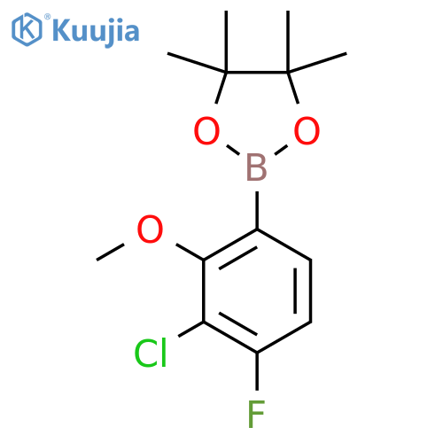 2-(3-Chloro-4-fluoro-2-methoxyphenyl)-4,4,5,5-tetramethyl-1,3,2-dioxaborolane structure