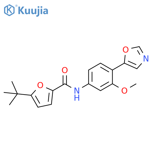 2-Furancarboxamide,5-(1,1-dimethylethyl)-N-[3-methoxy-4-(5-oxazolyl)phenyl]- structure