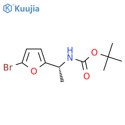 tert-butyl N-(1R)-1-(5-bromofuran-2-yl)ethylcarbamate structure