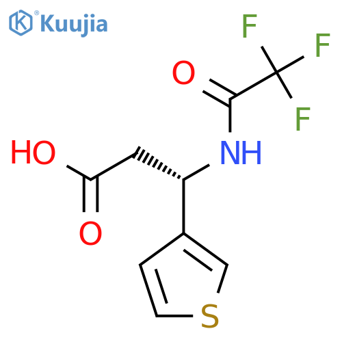(3S)-3-(thiophen-3-yl)-3-(2,2,2-trifluoroacetamido)propanoic acid structure