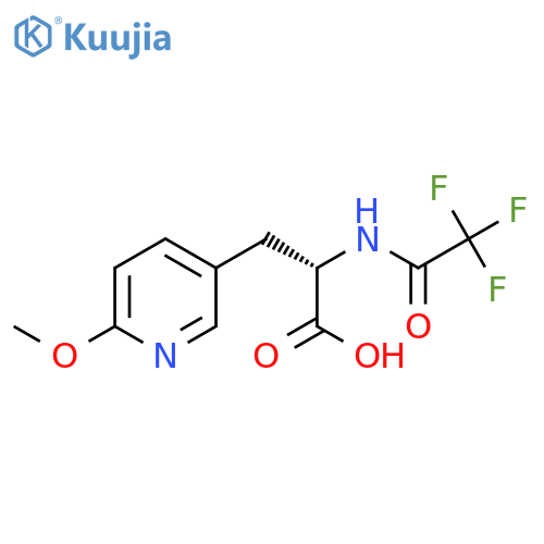 (2S)-3-(6-methoxypyridin-3-yl)-2-(2,2,2-trifluoroacetamido)propanoic acid structure