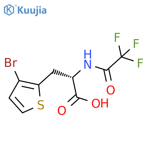 (2S)-3-(3-bromothiophen-2-yl)-2-(2,2,2-trifluoroacetamido)propanoic acid structure