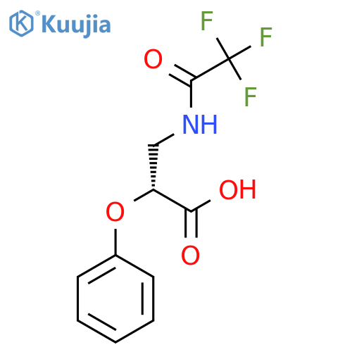 (2R)-2-phenoxy-3-(2,2,2-trifluoroacetamido)propanoic acid structure
