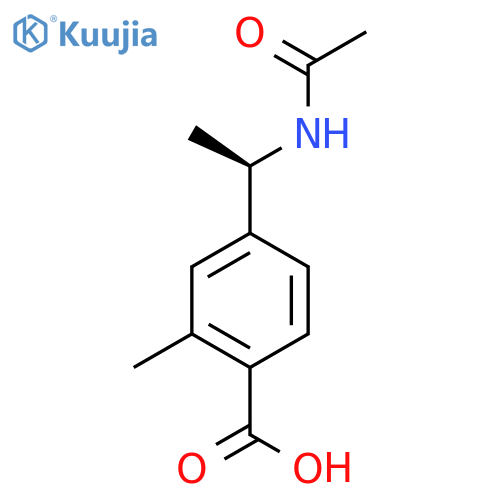 4-(1R)-1-acetamidoethyl-2-methylbenzoic acid structure