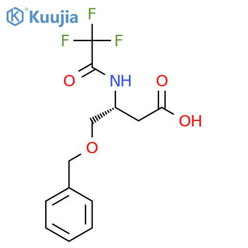 (3R)-4-(benzyloxy)-3-(trifluoroacetamido)butanoic acid structure