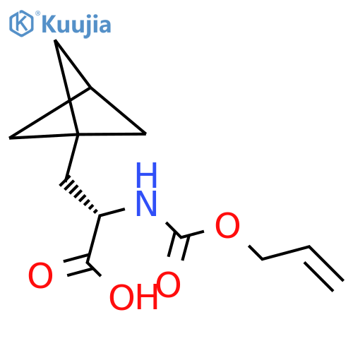 (2S)-3-{bicyclo1.1.1pentan-1-yl}-2-{(prop-2-en-1-yloxy)carbonylamino}propanoic acid structure
