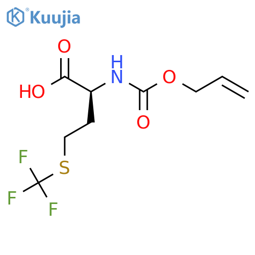 (2S)-2-{(prop-2-en-1-yloxy)carbonylamino}-4-(trifluoromethyl)sulfanylbutanoic acid structure