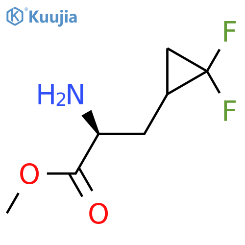 methyl (2S)-2-amino-3-(2,2-difluorocyclopropyl)propanoate structure
