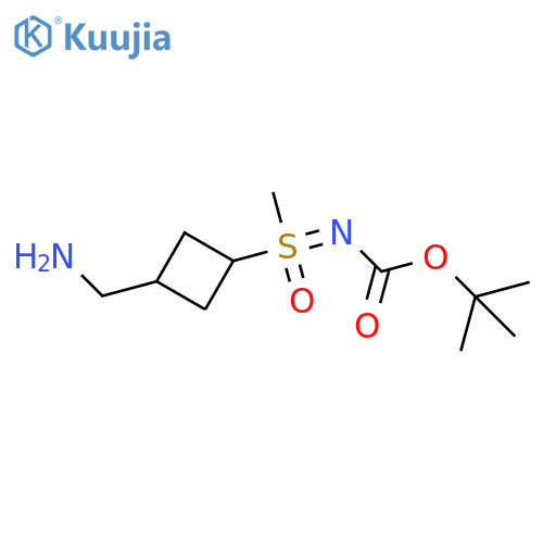tert-butyl N-methyl(oxo)(1r,3r)-3-(aminomethyl)cyclobutyl-lambda6-sulfanylidenecarbamate structure