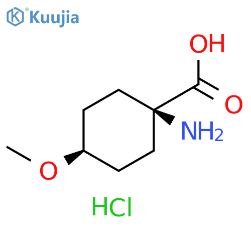 (1s,4s)-1-amino-4-methoxycyclohexane-1-carboxylic acid hydrochloride, trans structure