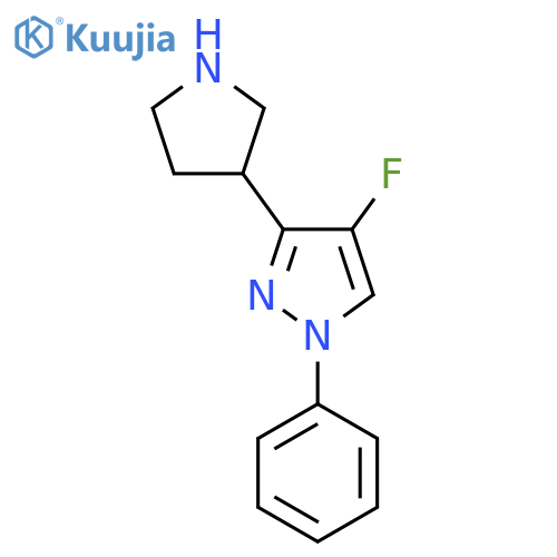 4-fluoro-1-phenyl-3-(pyrrolidin-3-yl)-1H-pyrazole structure