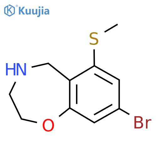 8-Bromo-6-(methylsulfanyl)-2,3,4,5-tetrahydro-1,4-benzoxazepine structure