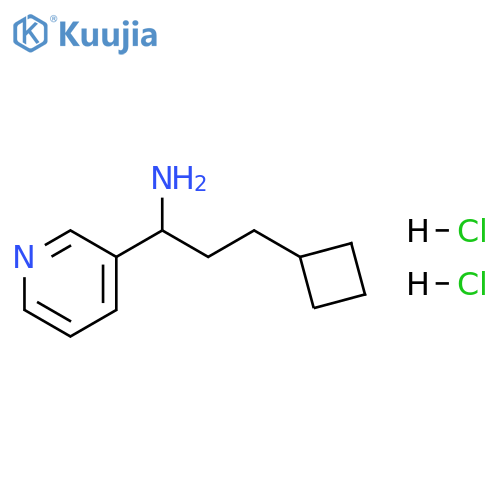 3-cyclobutyl-1-(pyridin-3-yl)propan-1-amine dihydrochloride structure