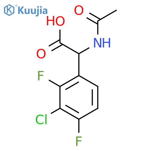 2-(3-Chloro-2,4-difluorophenyl)-2-acetamidoacetic acid structure
