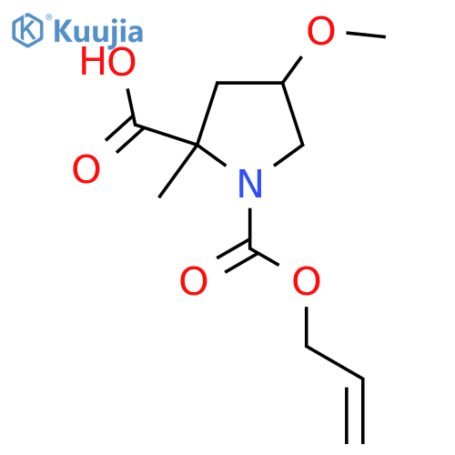 4-methoxy-2-methyl-1-(prop-2-en-1-yloxy)carbonylpyrrolidine-2-carboxylic acid structure