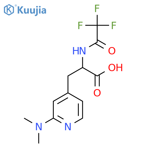 3-2-(dimethylamino)pyridin-4-yl-2-(2,2,2-trifluoroacetamido)propanoic acid structure
