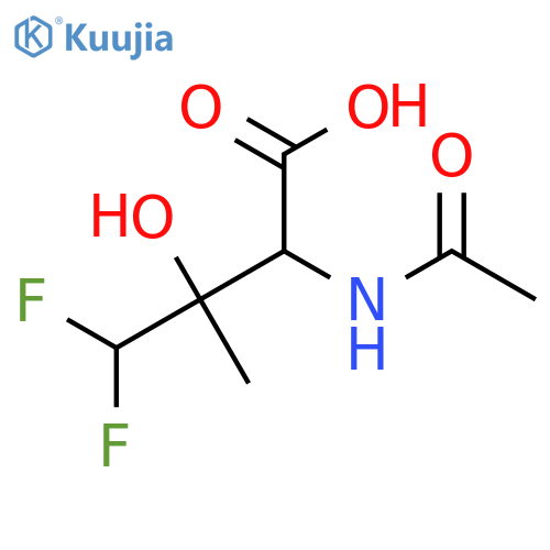 2-Acetamido-4,4-difluoro-3-hydroxy-3-methylbutanoic acid structure