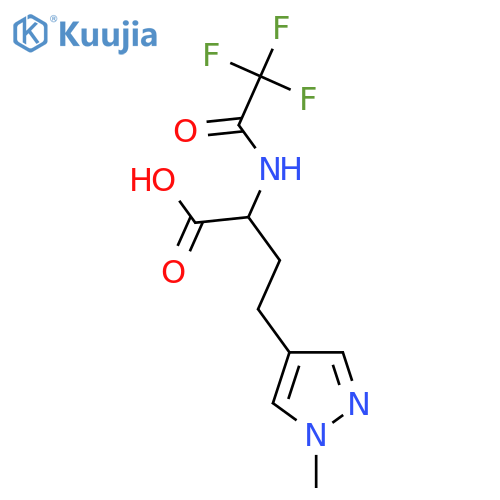4-(1-methyl-1H-pyrazol-4-yl)-2-(2,2,2-trifluoroacetamido)butanoic acid structure