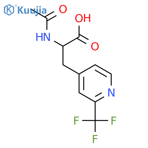 2-Acetamido-3-[2-(trifluoromethyl)pyridin-4-yl]propanoic acid structure