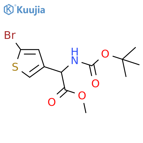 methyl 2-(5-bromothiophen-3-yl)-2-{(tert-butoxy)carbonylamino}acetate structure
