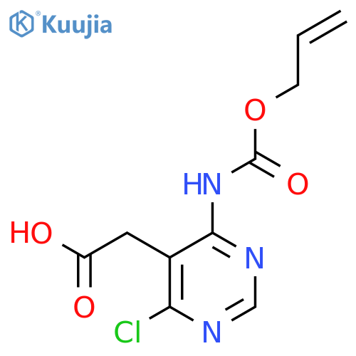 2-(4-Chloro-6-{[(prop-2-en-1-yloxy)carbonyl]amino}pyrimidin-5-yl)acetic acid structure