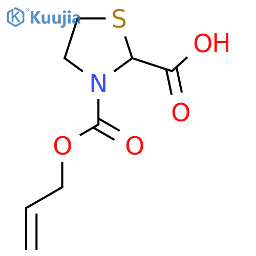 3-(prop-2-en-1-yloxy)carbonyl-1,3-thiazolidine-2-carboxylic acid structure