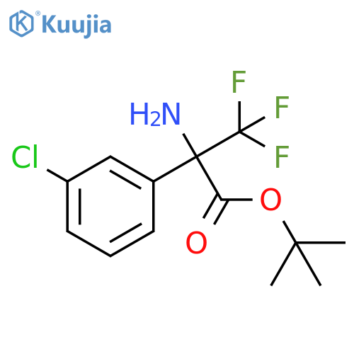 Tert-butyl 2-amino-2-(3-chlorophenyl)-3,3,3-trifluoropropanoate structure