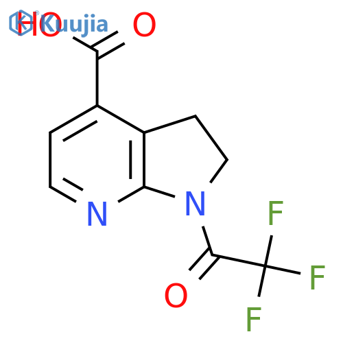 1-(2,2,2-trifluoroacetyl)-1H,2H,3H-pyrrolo2,3-bpyridine-4-carboxylic acid structure