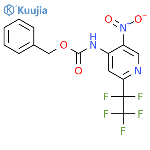 benzyl N-5-nitro-2-(1,1,2,2,2-pentafluoroethyl)pyridin-4-ylcarbamate structure