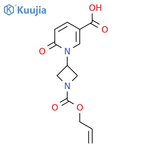 6-Oxo-1-{1-[(prop-2-en-1-yloxy)carbonyl]azetidin-3-yl}-1,6-dihydropyridine-3-carboxylic acid structure
