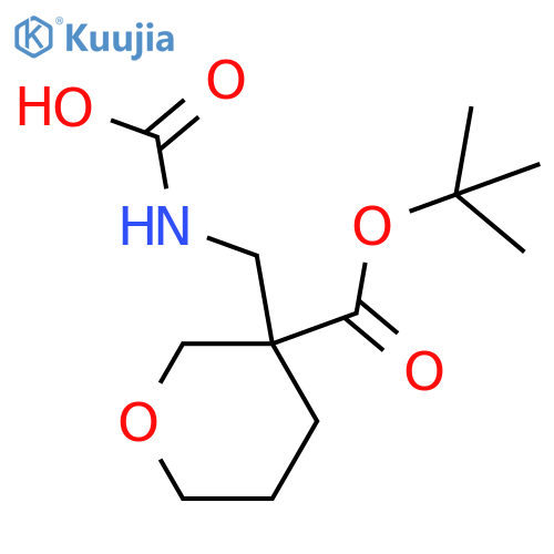 ({3-(tert-butoxy)carbonyloxan-3-yl}methyl)carbamic acid structure