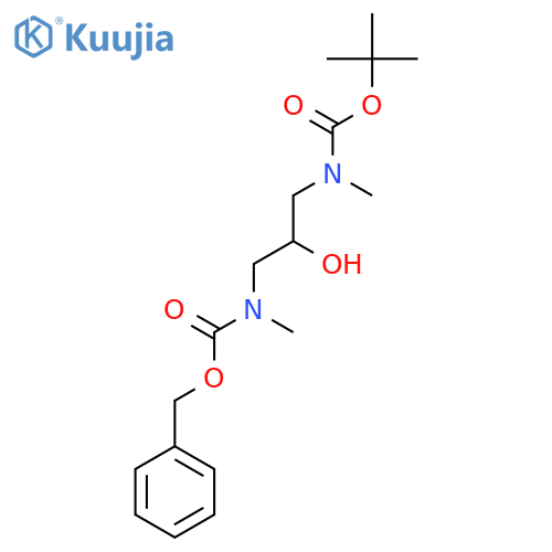 benzyl N-(3-{(tert-butoxy)carbonyl(methyl)amino}-2-hydroxypropyl)-N-methylcarbamate structure