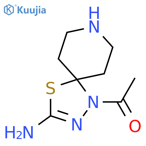 1-{3-amino-4-thia-1,2,8-triazaspiro4.5dec-2-en-1-yl}ethan-1-one structure