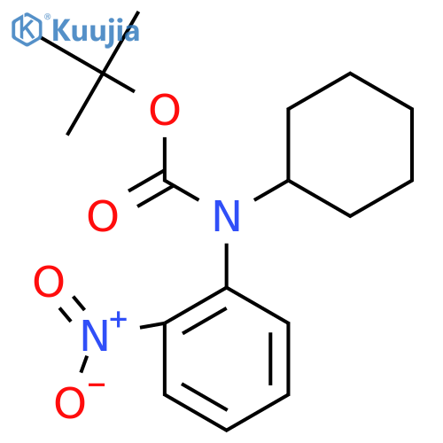 tert-butyl N-cyclohexyl-N-(2-nitrophenyl)carbamate structure
