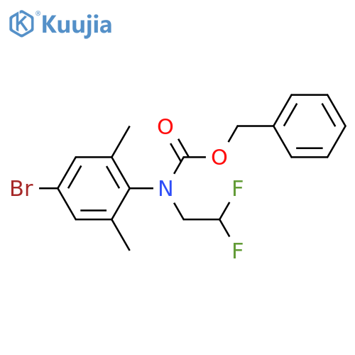 benzyl N-(4-bromo-2,6-dimethylphenyl)-N-(2,2-difluoroethyl)carbamate structure