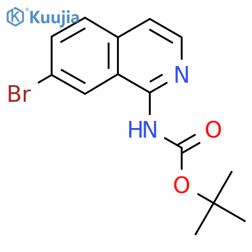 tert-butyl N-(7-bromoisoquinolin-1-yl)carbamate structure