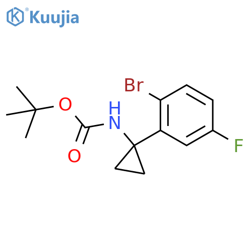 tert-butyl N-1-(2-bromo-5-fluorophenyl)cyclopropylcarbamate structure