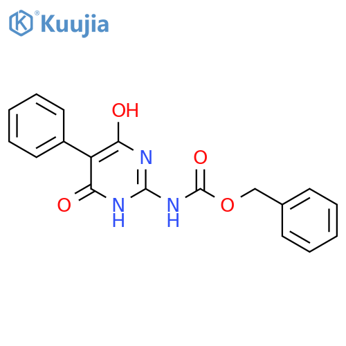 benzyl N-(4,6-dihydroxy-5-phenylpyrimidin-2-yl)carbamate structure