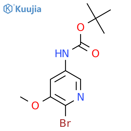 tert-butyl N-(6-bromo-5-methoxypyridin-3-yl)carbamate structure