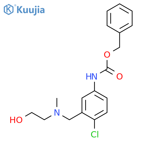 benzyl N-(4-chloro-3-{(2-hydroxyethyl)(methyl)aminomethyl}phenyl)carbamate structure