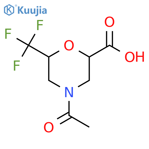 4-Acetyl-6-(trifluoromethyl)morpholine-2-carboxylic acid structure