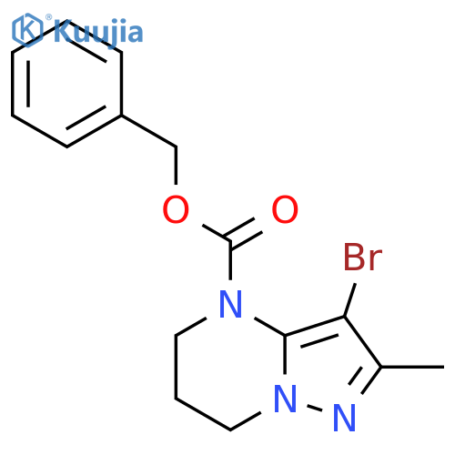benzyl 3-bromo-2-methyl-4H,5H,6H,7H-pyrazolo1,5-apyrimidine-4-carboxylate structure