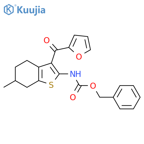 benzyl N-3-(furan-2-carbonyl)-6-methyl-4,5,6,7-tetrahydro-1-benzothiophen-2-ylcarbamate structure