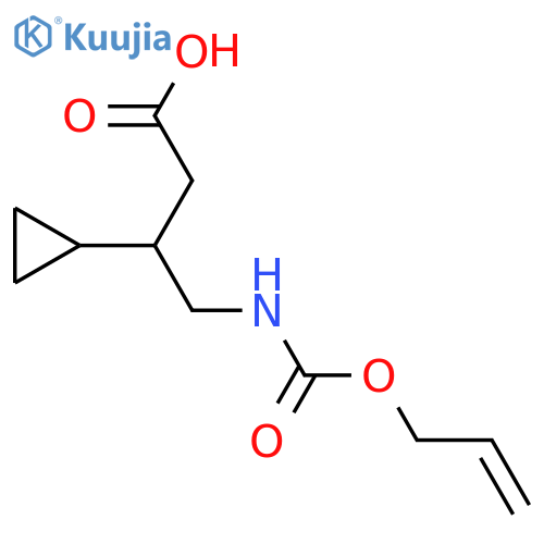 3-cyclopropyl-4-{(prop-2-en-1-yloxy)carbonylamino}butanoic acid structure