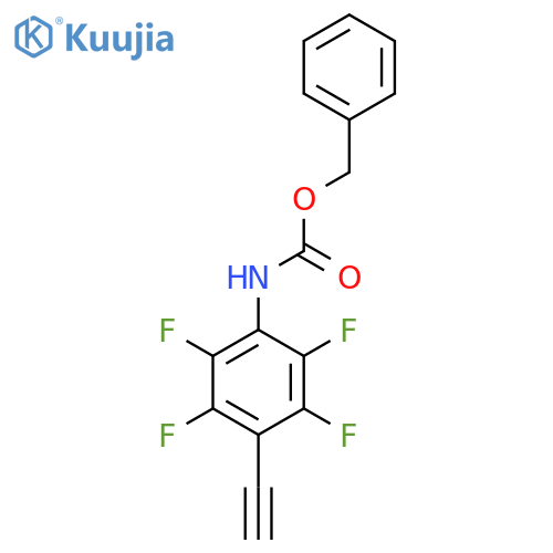 benzyl N-(4-ethynyl-2,3,5,6-tetrafluorophenyl)carbamate structure