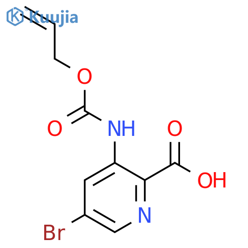 5-bromo-3-{(prop-2-en-1-yloxy)carbonylamino}pyridine-2-carboxylic acid structure
