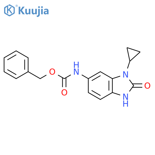 benzyl N-(1-cyclopropyl-2-hydroxy-1H-1,3-benzodiazol-6-yl)carbamate structure