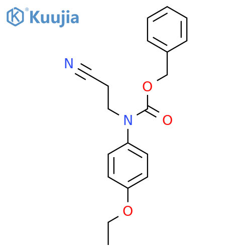 benzyl N-(2-cyanoethyl)-N-(4-ethoxyphenyl)carbamate structure