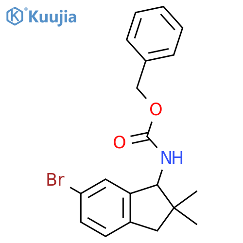 benzyl N-(6-bromo-2,2-dimethyl-2,3-dihydro-1H-inden-1-yl)carbamate structure