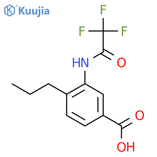 4-Propyl-3-(2,2,2-trifluoroacetamido)benzoic acid structure